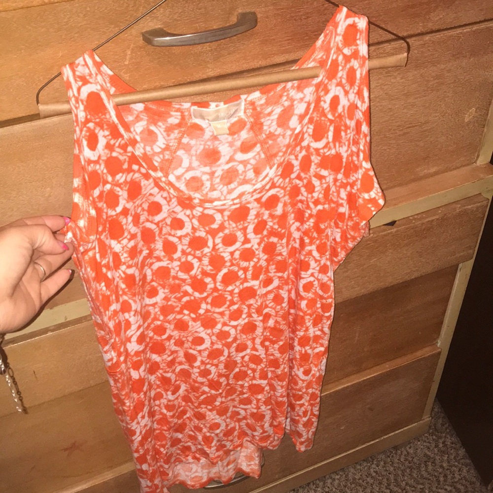 Orange medium micheal kors dress shirt .
